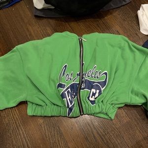 Adika cropped green sweatshirt